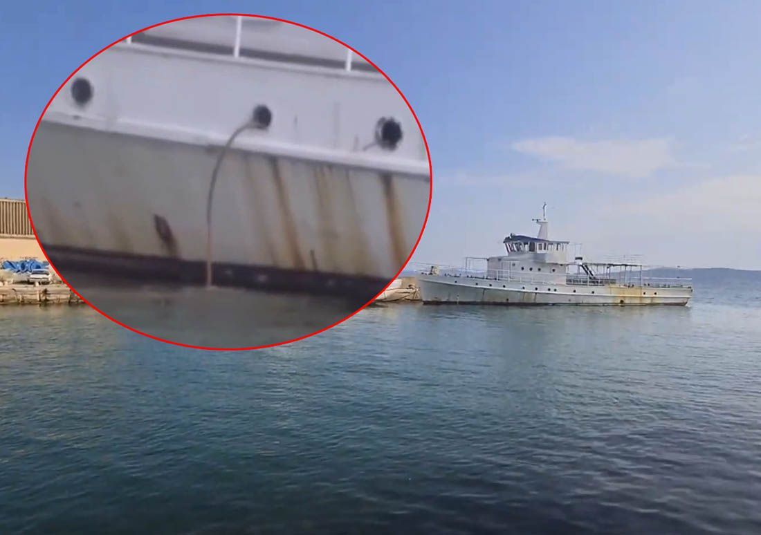 VIDEO Brod zadarskog poduzetnika zagađuje more u uvali Foša