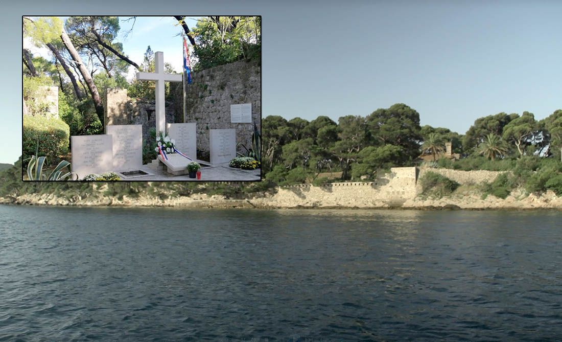 Spomen na 53 žrtve pobijene na otoku Daksi