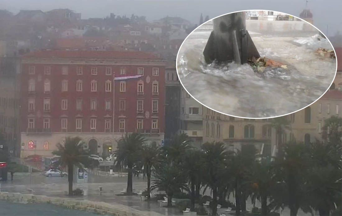Velike bujice u centru Splita stvorile prometni kaos