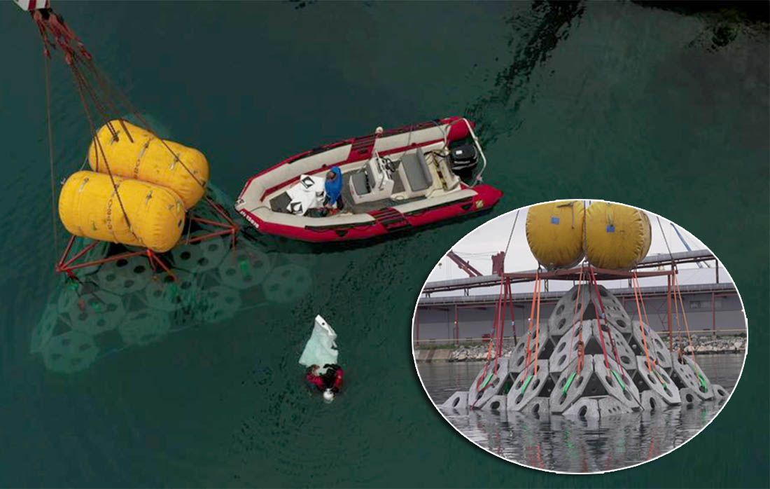 U Zadarskom kanalu postavljen prvi umjetni greben u Hrvatskoj