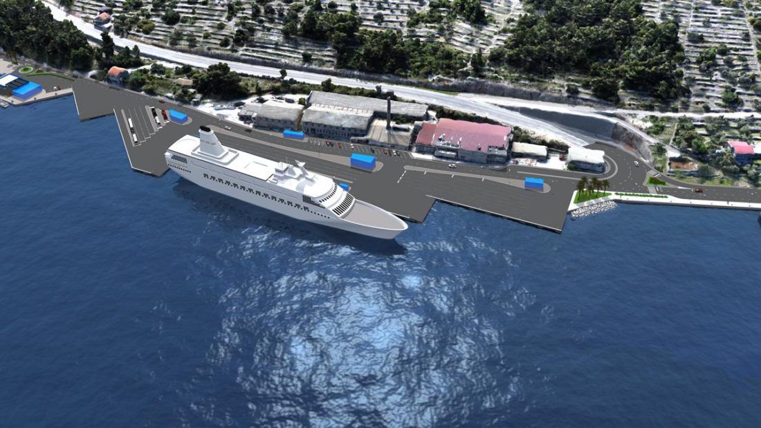 VELA LUKA Za 18 mjeseci ispred bivše tvornice izgradit će se 500 metara nove obale s tri pristaništa za trajekte