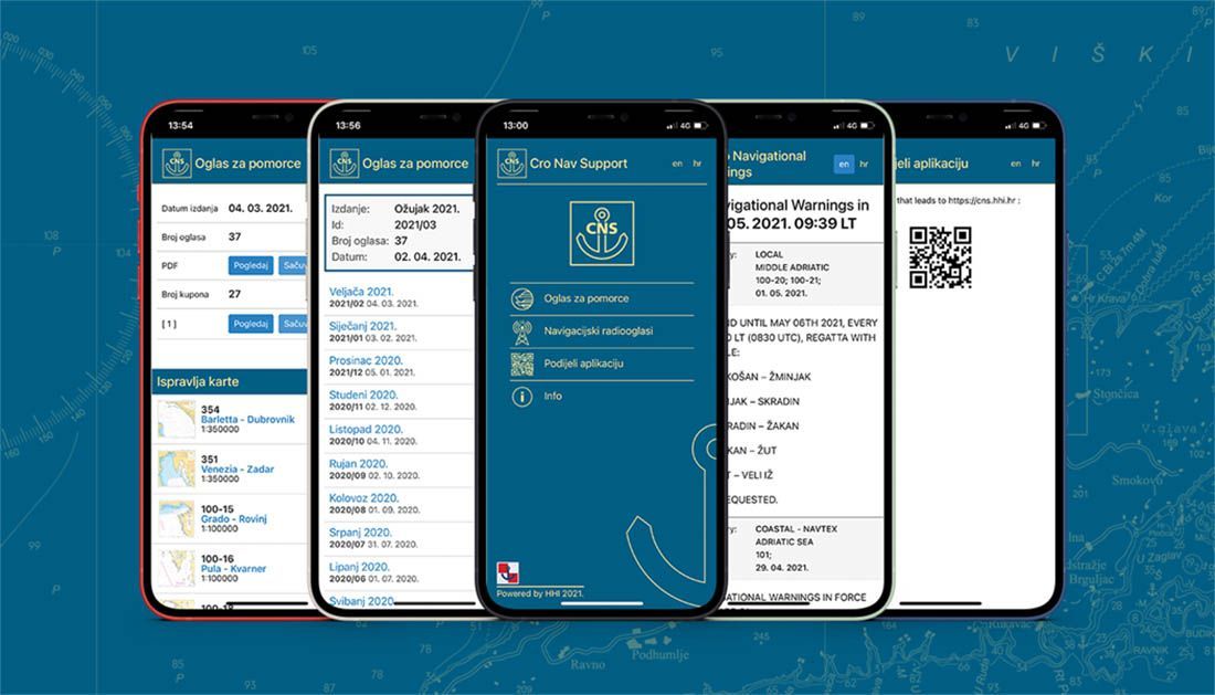Mobilna web-aplikacija „Cro Nav Supportˮ za navigacijske radiooglase i Oglase za pomorce