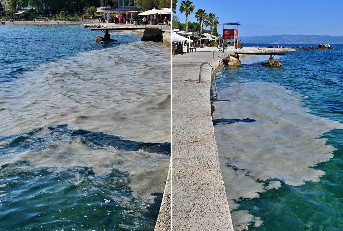 Ružni prizori zagađenja mora s dviju splitskih plaža
