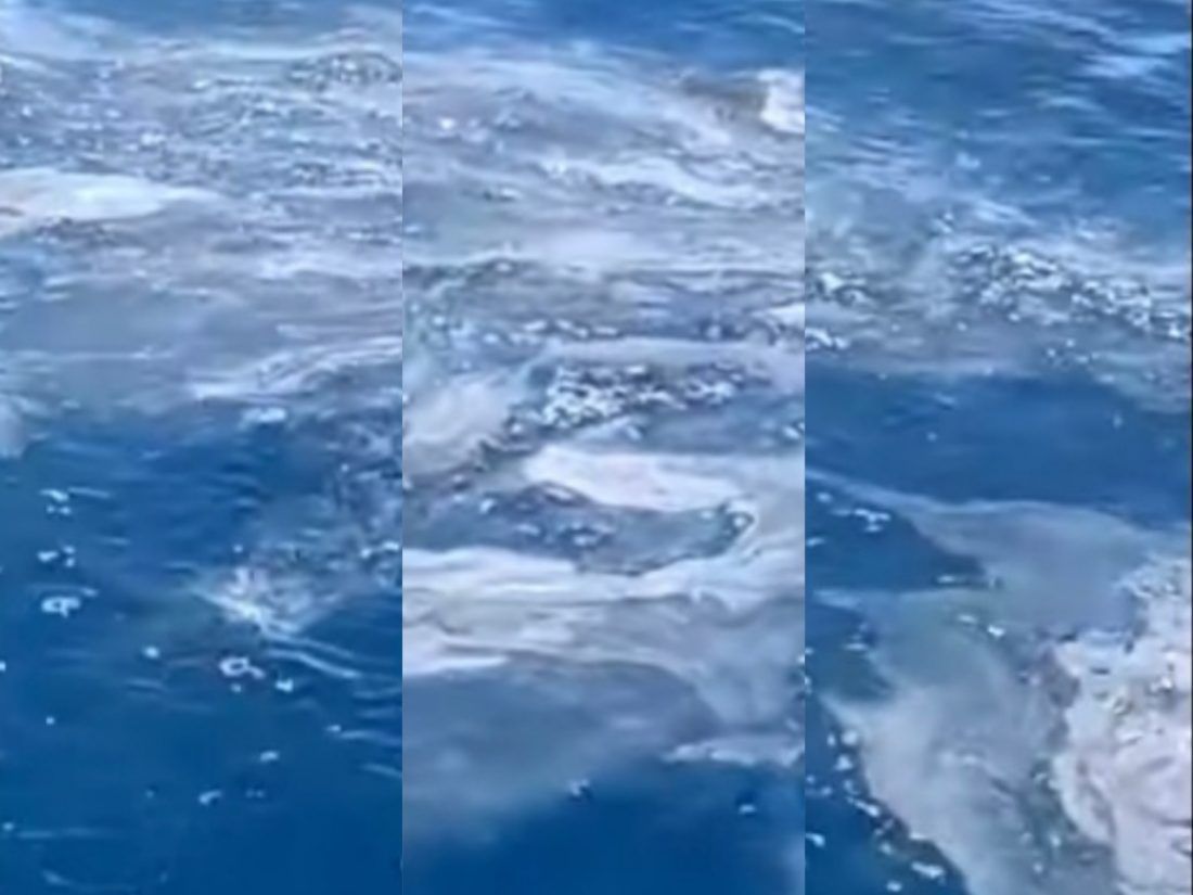 VIDEO Ogromna čudna mrlja između Splita i Brača šokirala putnike na trajektu