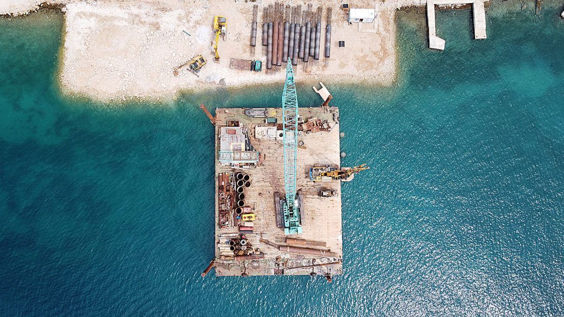 Na otoku Kapriju u punom je jeku izgradnja trajektnog pristana