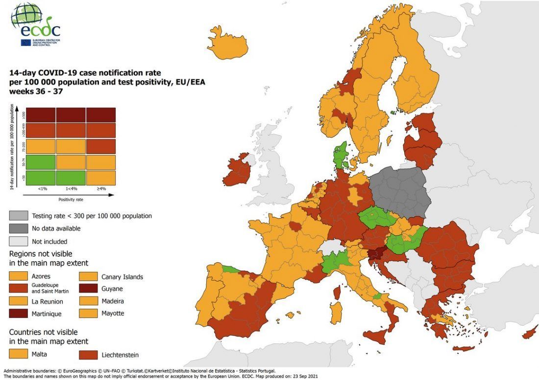 NOVA KORONA KARTA Hrvatska i dalje u crvenom, u Sloveniji je najgore
