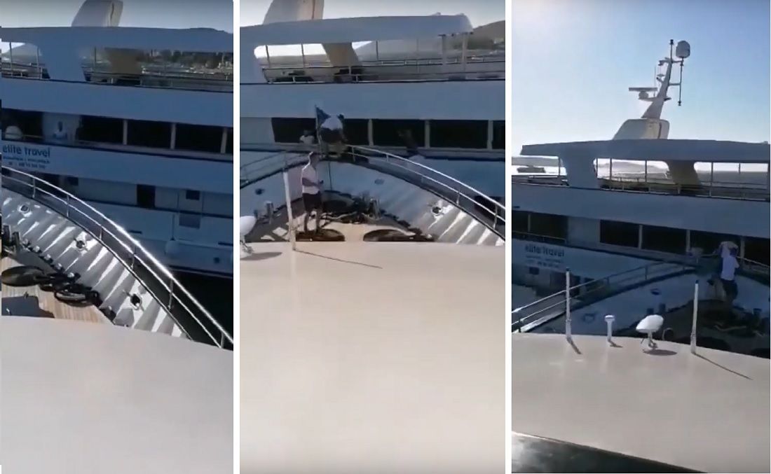 VIDEO: SUDAR BRODOVA KOD HVARA Popustilo sidro, pa putnički brod na drugi odnijela tramontana?