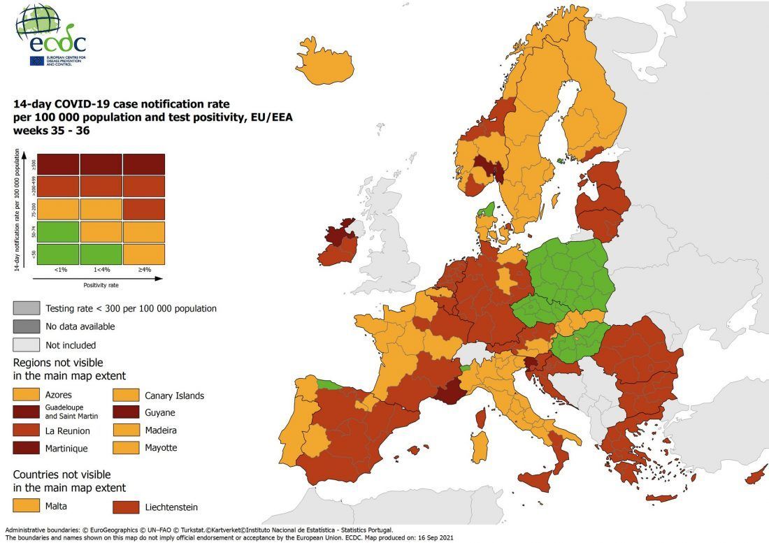 ECDC objavio novu kartu – cijela Hrvatska i dalje u crvenom