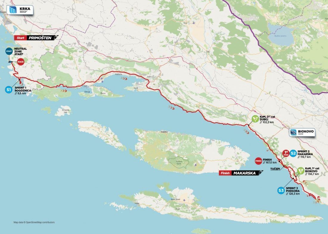 Zbog biciklističke utrke CRO Race u četvrtak posebna regulacija prometa na području Splitsko-dalmatinske i Šibensko-kninske županije