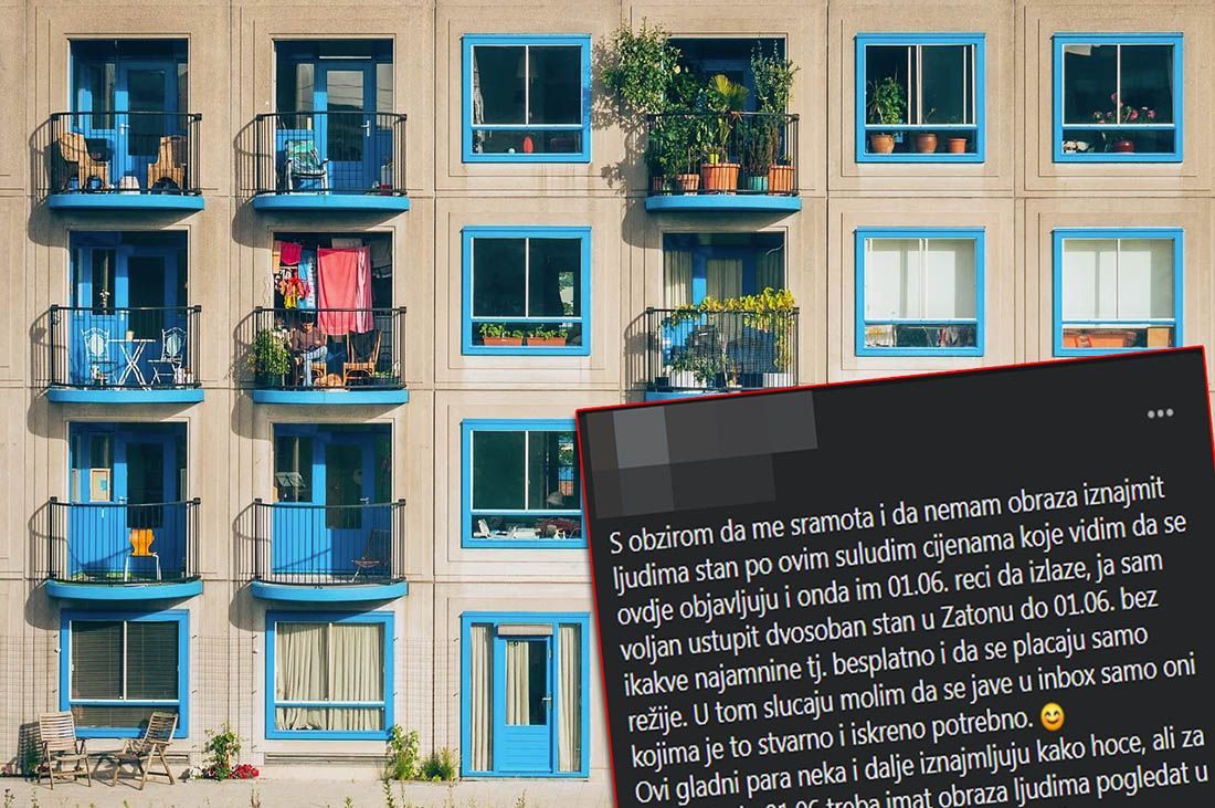 Dubrovčanin osramotio bahate iznajmljivače: “Sramota me iznajmljivati po suludim cijenama, ustupit ću stan besplatno”