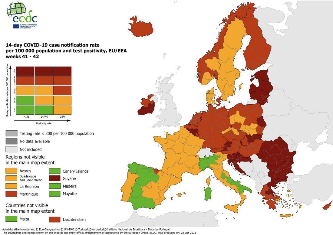 ECDC objavio novu kartu – Cijela Hrvatska u tamnocrvenom