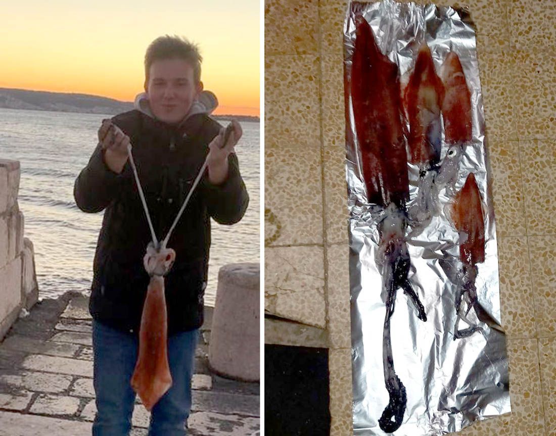 Mladi Kaštelanin uhvatio skoro metar dugu lignju
