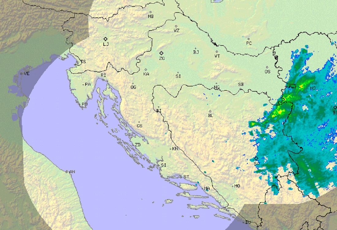 Prve snimke meteo radara kod Zadra: Dalmacija više nije crna rupa Europe
