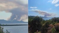 POŽARI NA KORČULI Munje zapalile otok, u tijeku velika borba, dignuti i kanaderi! Cesta potpuno zatvorena
