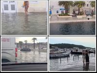 POTOP U MALOM LOŠINJU Riva poplavila, nastala panika, more se diglo u nekoliko sekundi! Grad: "Ljudi su se već navikli"