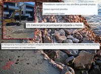 "BARBARI! SRAM IH BILO!" Bagerima sipaju otpad u more, a reakcija inspektorice suprotna s dva zakona, razbjesnila Sukošan: "Kako je ovo moguće?"
