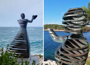 Divljaci na Lošinju odrezali ruku skulpture posvećene ženi pomorca