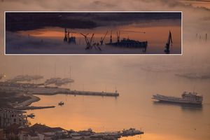 FOTO Gusta "morska" ili advekcijska magla progutala Trogir, no ovaj fenomen se inače javlja tek u proljeće