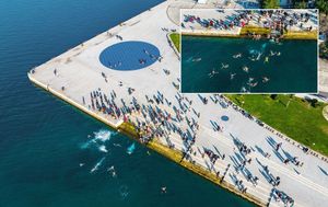 FOTO Nikad ljepše vrijeme za novogodišnje kupanje na Morskim orguljama