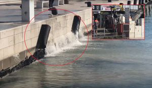 VIDEO: SLAPOVI U SPLITSKOJ LUCI Radnici oštetili cijev i poplavili novu šetnicu