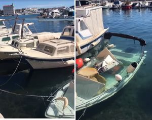 VIDEO Potopila se brodica na splitskoj Matejušci!