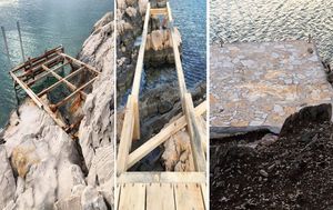 FOTO Niču sunčališta, zidovi i terase na moru u Dragama i Pakoštanima - Jedan od devastatora brat zaposlenika općine?