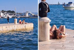 Turistkinje se skinule u kupaći na splitskoj rivi, a komunalnog redara nigdje