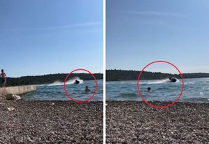 VIDEO: LUDI AUSTRIJANAC U PIROVCU Pogledajte koliko je blizu dječjih glava jurio skuterom