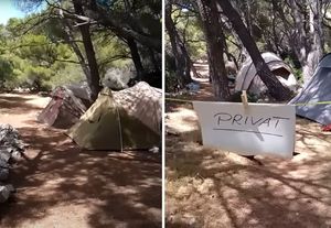 Divlje kampiste na otoku nijedna služba još nije posjetila - Načelnik: "Nismo dobili suport policije", Policija: "Nitko nas ništa nije ni tražio"