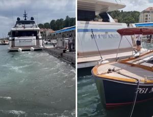 VIDEO: KRŠ U MAKARSKOJ LUCI Luksuznom jahtom udario u mul, pa pokosio pet brodica