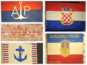 ZASTAVE S KRME, JARBOLA I PROVE Zbirka zastava i signalnih zastava Hrvatskoga pomorskog muzeja Split