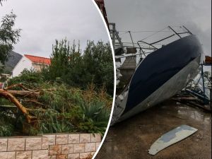 Pijavica prošla Orebićem, pogledajte štetu koju je napravila!