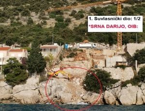 POZVANA INSPEKCIJA Darijo Srna kod Dubrovnika gradi kuću, a dio materijala građevinari bacaju u more!