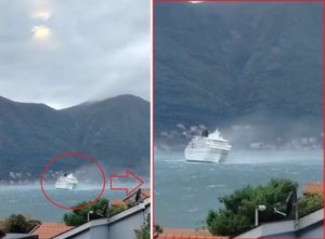 VIDEO Snažan vjetar opasno nagnuo kruzer ispred luke na južnom Jadranu: "Ovakvi brodovi se tada počinju ponašati kao jedro!"
