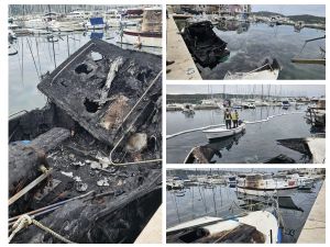 FOTO: BUKTINJA U PIROVCU Vatra u potpunosti uništila nekoliko brodova!