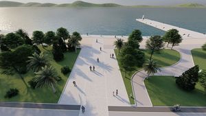 FOTO Početak parternog uređenja zadarske rive i završetak uređenja 'skate parka'