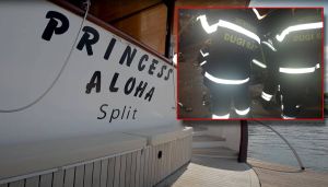Vatrogasci čitavu noć gasili milijunski brod u pretrpanoj divljoj luci kod Splita