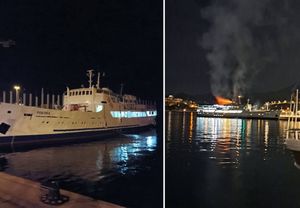 GORI DIMNJAK NA POSTIRI! Novi požar na Jadrolinijinom brodu