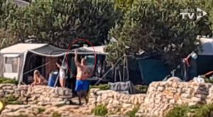 IMAMO NOVU SNIMKU Muškarac iz kampa u Murteru upravlja dronom dok se čuju kanaderi koji gase požar!