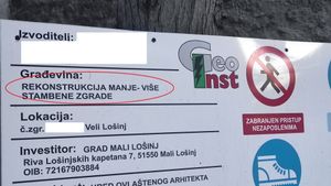 Građevinska tabla "manje-više stambene zgrade" nasmijala Lošinjane