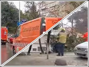 Orkanska bura u Splitu rušila stabla, padali su stupovi javne rasvjete