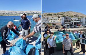 SJAJNI LJUDI S OTOKA PAGA Umirovljenici počistili uvalu u Metajni!