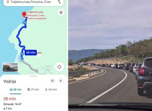 VIDEO: PROMETNI KAOS NA CRESU Ljudi stajali u kilometarskim kolonama: "Ni približno dovoljno trajekata!" - Jadrolinija: "Trajekti su plovili neprekidno!"
