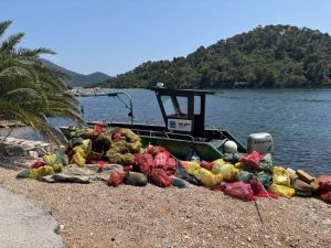 Čišćenje podmorja u NP Mljet - Očišćene uvale Lastovska, Blace, Stupe, Gonoturska, Soline i područje oko otočića Borovac