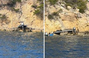 FOTO/VIDEO Pogledajte kako se gliser nasadio na otok Biševo kod Modre špilje