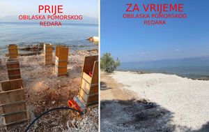 Nakon našeg upita, betonski stupovi na plaži odjednom zatrpani šljunkom - Općina Sutivan: "Nismo zatekli izvođenje radova, provjerit ćemo nelegalno betoniranje!"