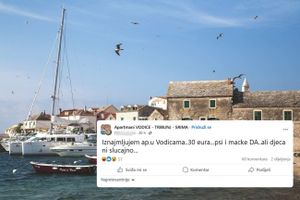 Iznajmljivačica apartmana iz Vodica: "Psi i mačke mogu, ali djeca ne!"