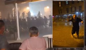 VIDEO: U Karlobagu sinoć opći potop, na otocima se nisu dali smesti, pa na Istu zasvirali, a na Pagu plesali kolo!