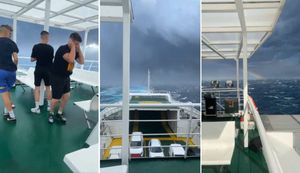 VIDEO Jadrolinijin trajekt prošao kroz neveru prema Hvaru, pogledajte kako je bilo!