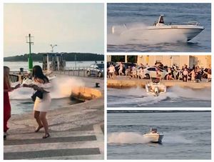 VIDEO Dobili smo nove snimke udara glisera u rovinjsku rivu: "Auuu, sad će bit' s*anje!"
